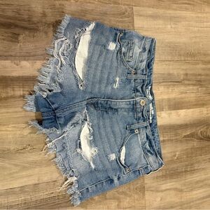 Distressed Denim Women Shorts